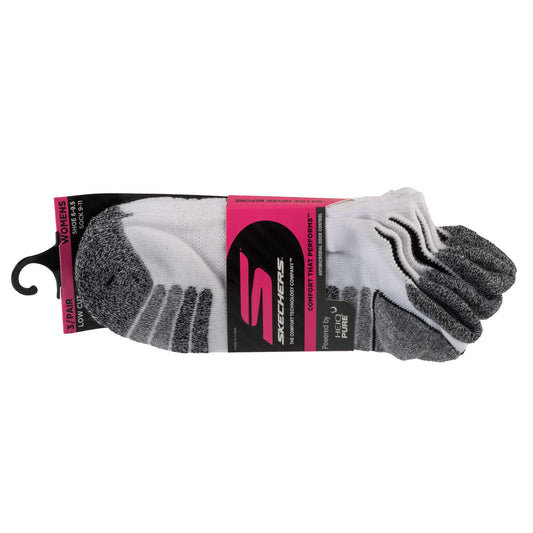 Skechers 3pk Womens Perf Grey Color Pop S110098-HWHT Women