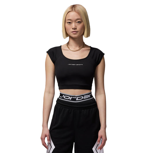 Jordan Top Sport Knit Crop Top Black (HJ0070-010) Women